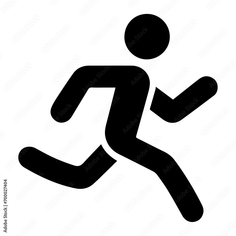 minimal Stick Figure character Run vector silhouette, black color minimal Stick Figure character Run vector silhouette, black color