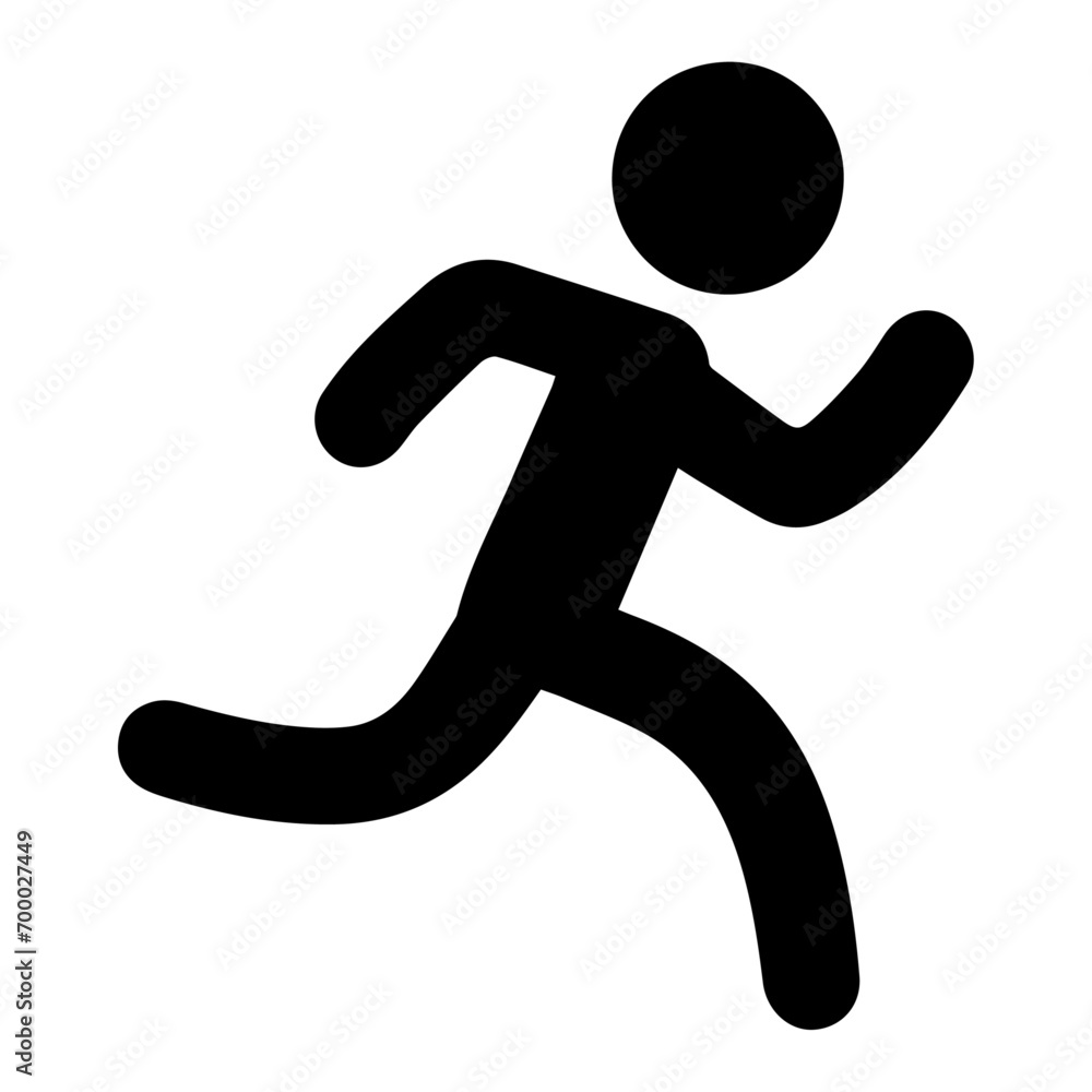 minimal Stick Figure character Run vector silhouette, black color minimal Stick Figure character Run vector silhouette, black color