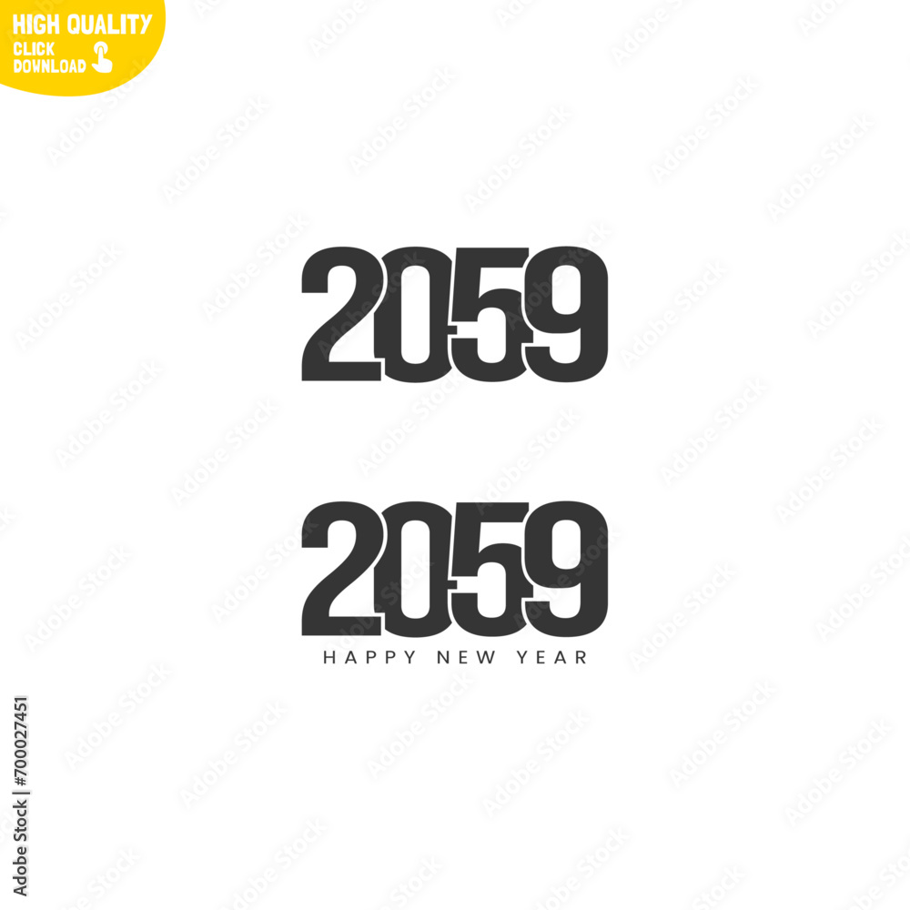Creative Happy New Year 2059 Logo Design