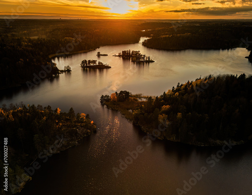 Photography Areal view in Tyreso region in Stockholm in Sweden