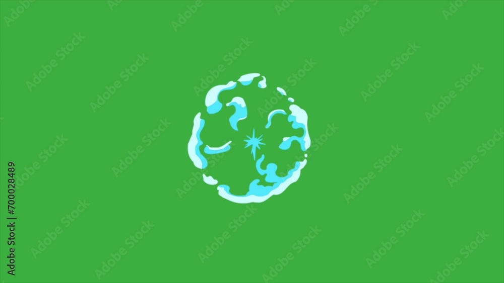 Animation loop video element effect cartoon liquid on green screen background Animation loop video element effect cartoon liquid on green screen background