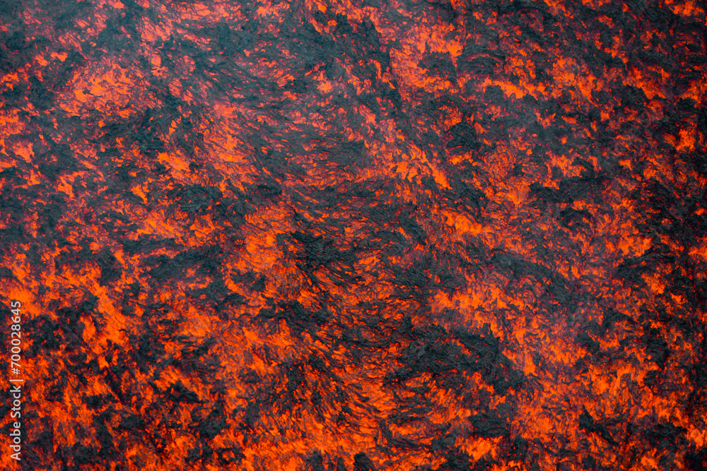 Eruptive vent with lava emis at the top of the Etna volcano