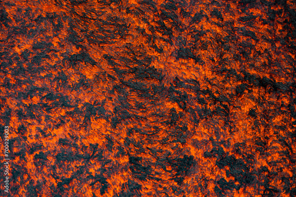 Eruptive vent with lava emis at the top of the Etna volcano