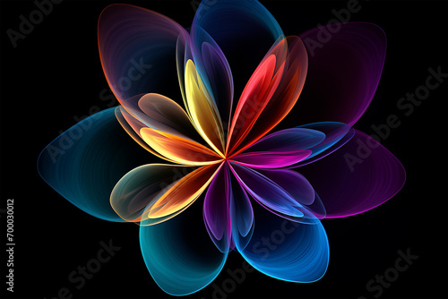 Flower abstract colorful dark background