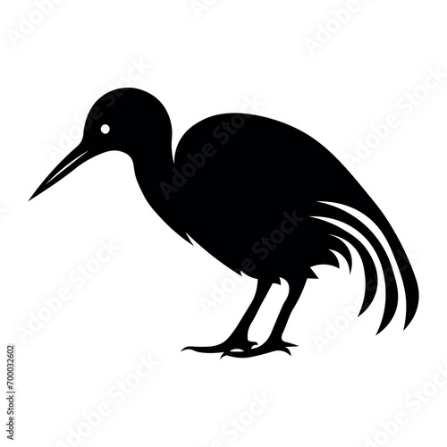 Kingfisher black vector icon on white background