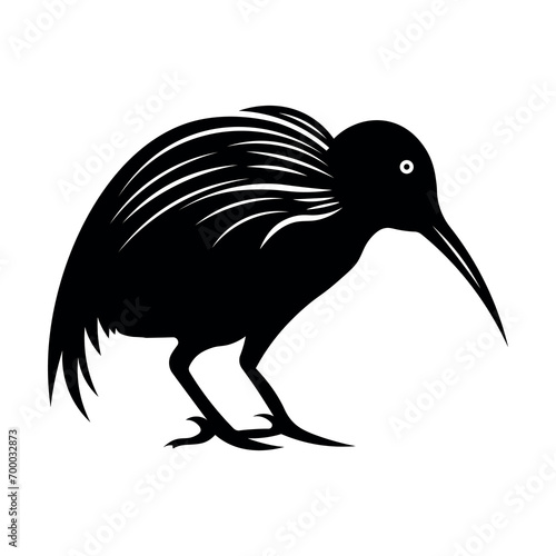 Kingfisher black vector icon on white background