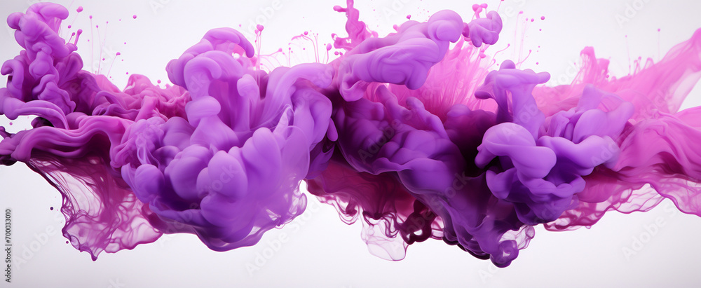Fototapeta premium Abstract Blot of Purple watercolor isolated High quality photo
