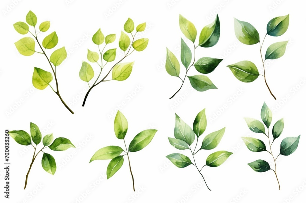 collection of green leaves collection of green leaves