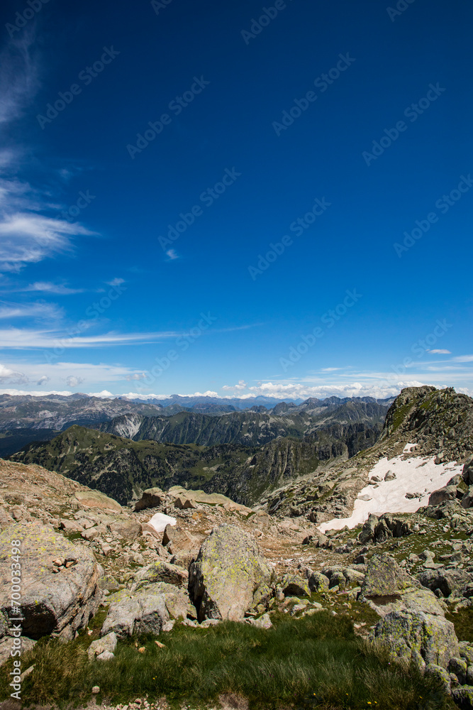 Summer landscape in Aiguestortes and Sant Maurici National Park, Spain