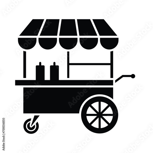 Food Cart Icon Vector Sign And Symbol