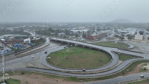 Traffic interchange in Francistown, Botswana, Africa