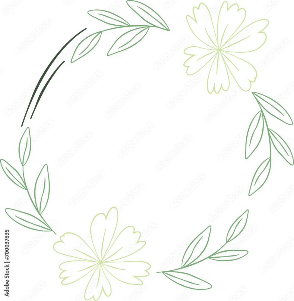 Vector Geometric Floral Frame Element Vector Geometric Floral Frame Element