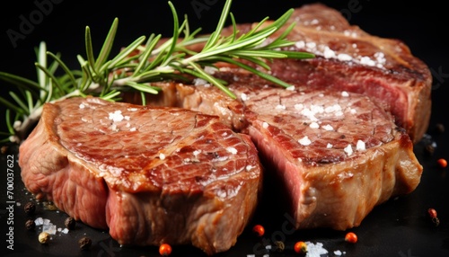Perfectly cooked, juicy ribeye steak slices showcasing mouthwatering tenderness and rich flavor