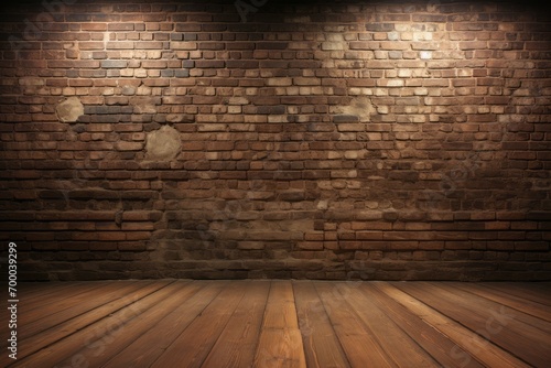 Dark background with textured black brick wall for graphic design and artistic projects
