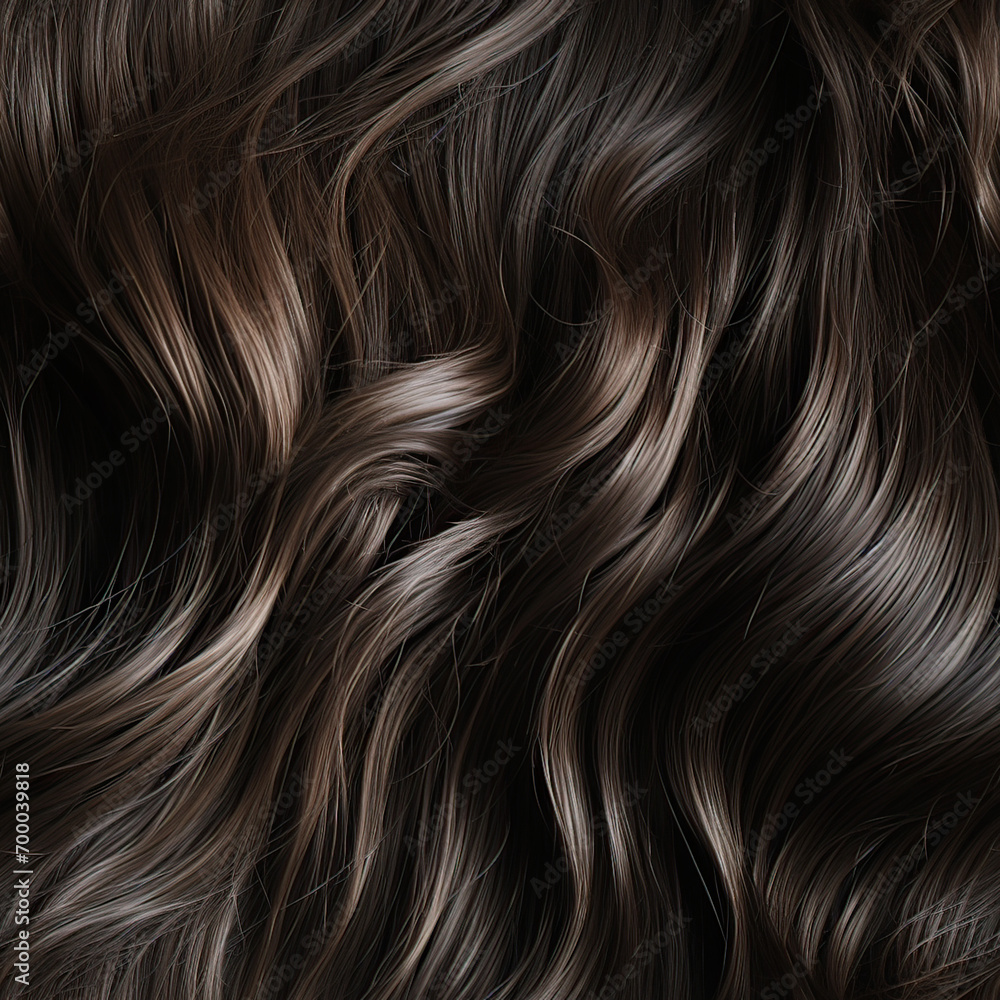 Seamless shiny curly hair pattern background Seamless shiny curly hair pattern background