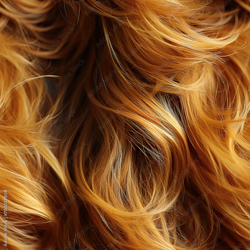 Seamless shiny curly hair pattern background Seamless shiny curly hair pattern background