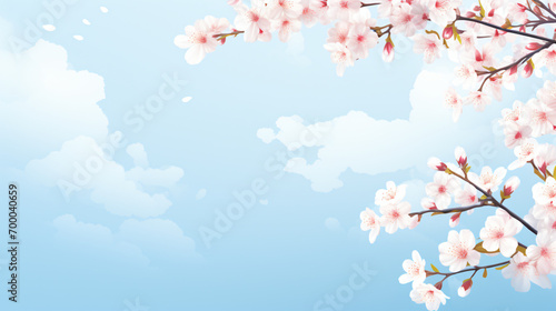 A sakura branch against the sky