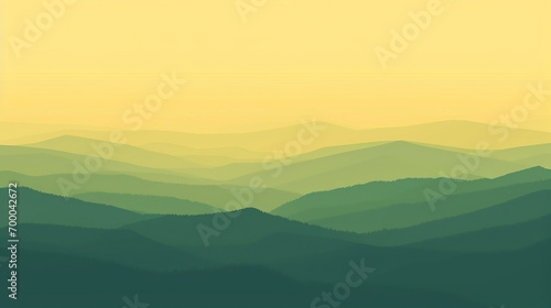 Flat shapeless abstract mustard sage forest green yellow landscape background gradient wallpaper