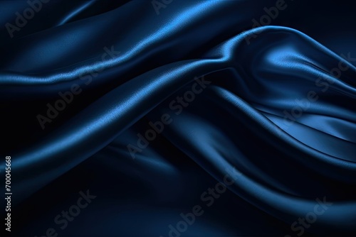 effect wave liquid design your space copy background elegant blue dark pleats soft wavy fabric shiny background texture satin silk blue dark background abstract blue black
