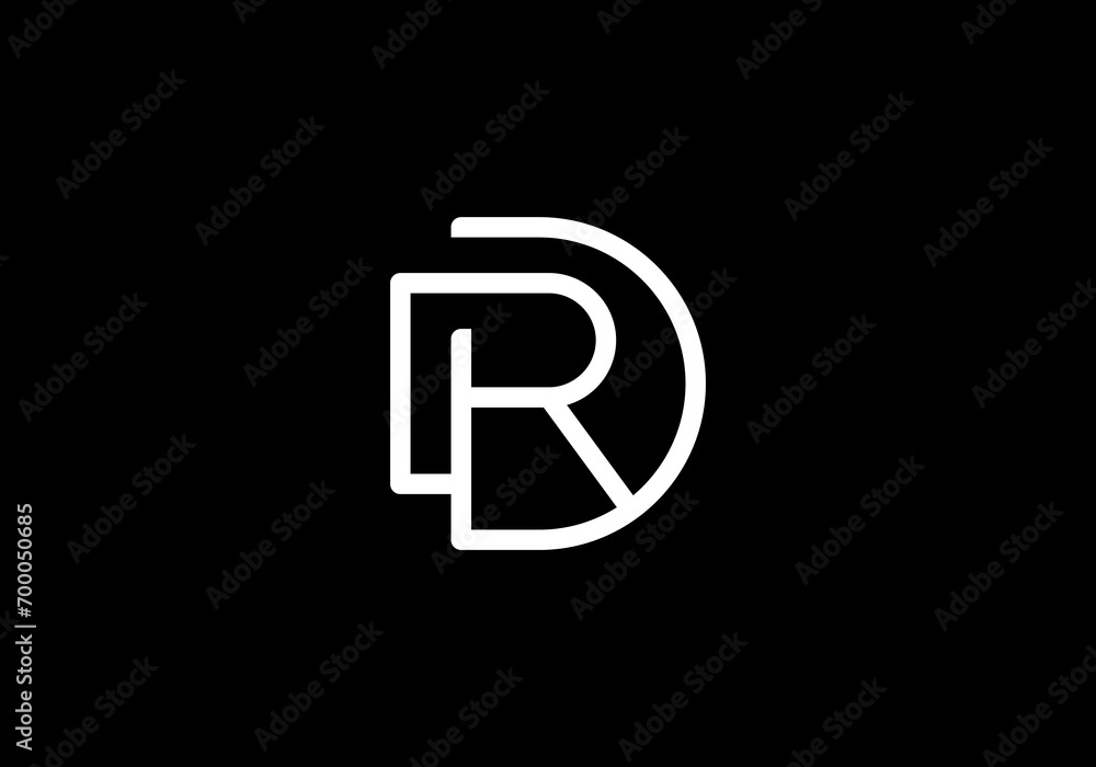 Alphabet letters Initials Monogram logo DR, RD, D and R Alphabet letters Initials Monogram logo DR, RD, D and R