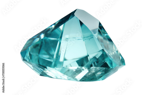 aquamarine gem jewel isolated on white or transparent background 