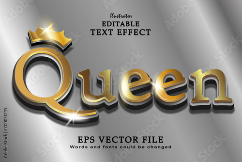 Editable queen text effect