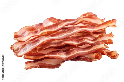 bacons isolated on transparent or white background 