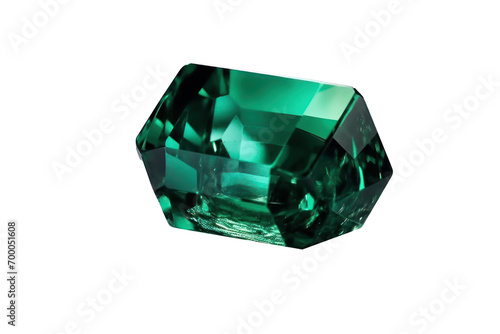 emerald diamond isolated on white or transparent background 