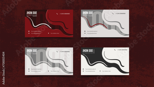 Parlor visiting card design Elevate your experience with exclusive skin care. Professional brand identity for executives. Stylish visiting card, elegant print.