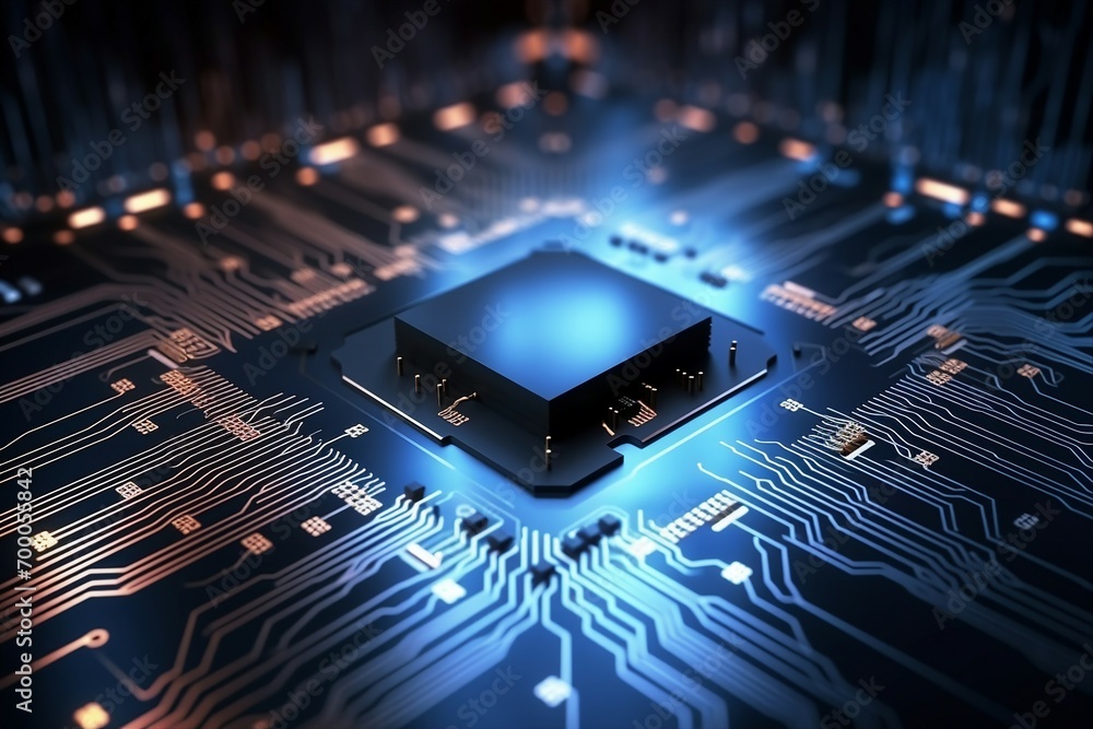 Circuit board. Technology background. Central Computer Processors CPU ...