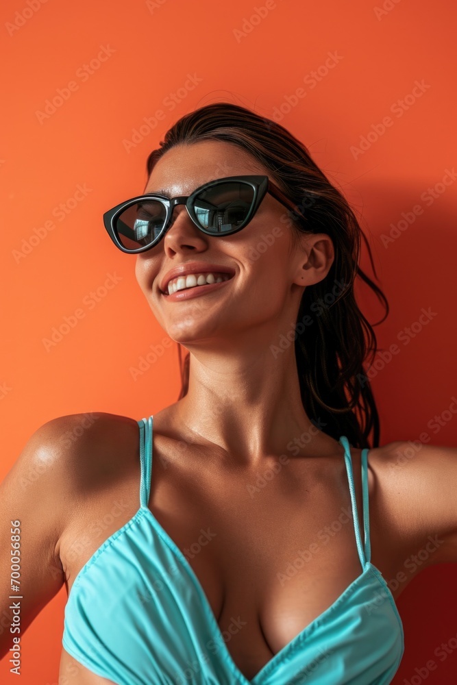 Elegant sunglasses in a chic portrait