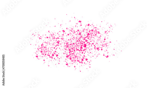 pink splashes isolated on white