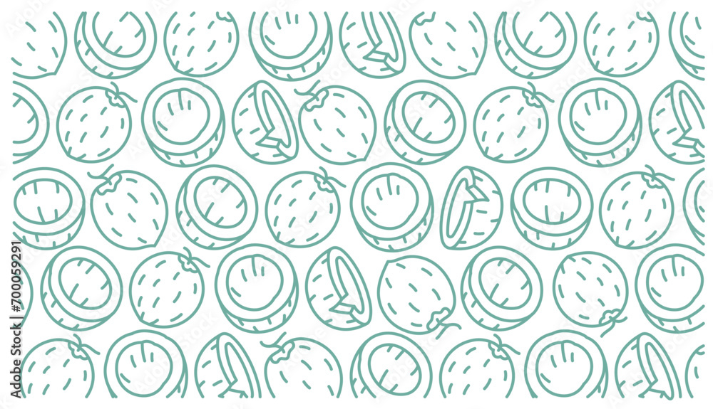 Coconut line background pattern. Editable outline stroke. Vector line. Coconut line background pattern. Editable outline stroke. Vector line.