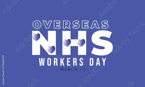 Overseas NHS Workers Day. background, banner, card, poster, template. Vector illustration.