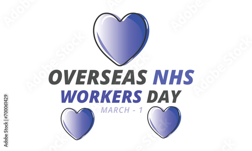 Overseas NHS Workers Day. background, banner, card, poster, template. Vector illustration.