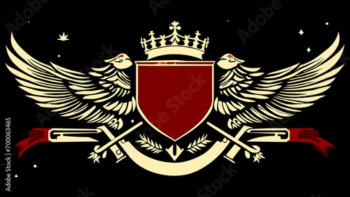Medieval heraldic symbols vektor icon illustation