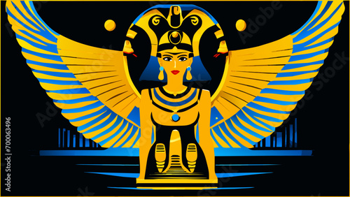 Ancient Egyptian hieroglyphs vektor icon illustation