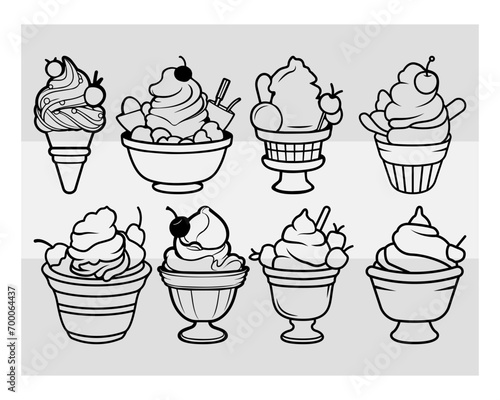 Sherbet Svg, Sherbet Silhouette, Ice Cream Svg, Summer Svg, Ice Cream Clipart, Dessert Svg, Ice Cream Vector, Feather Cut Files,