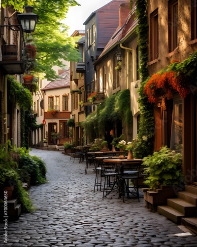 Street in the old town of Baden-Wurttemberg, Germany