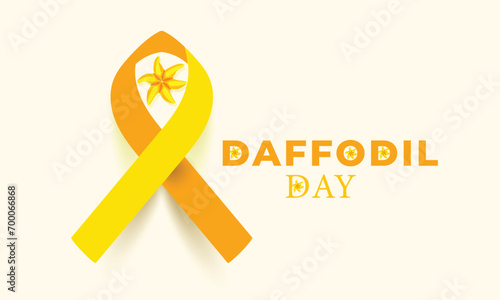 Daffodil Day. background, banner, card, poster, template. Vector illustration.