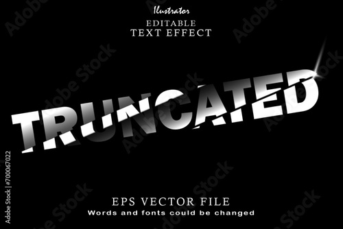 Editable truncated text effect