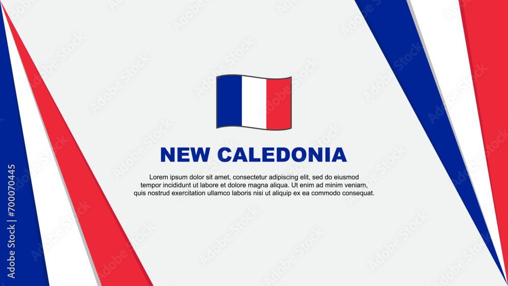New Caledonia Flag Abstract Background Design Template. New Caledonia Independence Day Banner Cartoon Vector Illustration. New Caledonia Flag