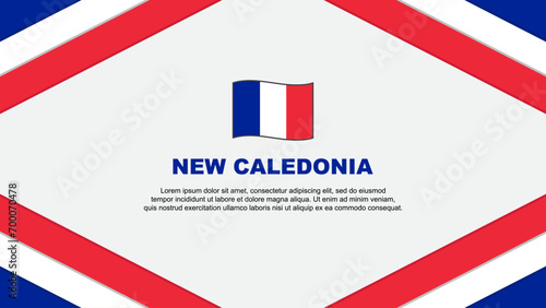 New Caledonia Flag Abstract Background Design Template. New Caledonia Independence Day Banner Cartoon Vector Illustration. New Caledonia Template
