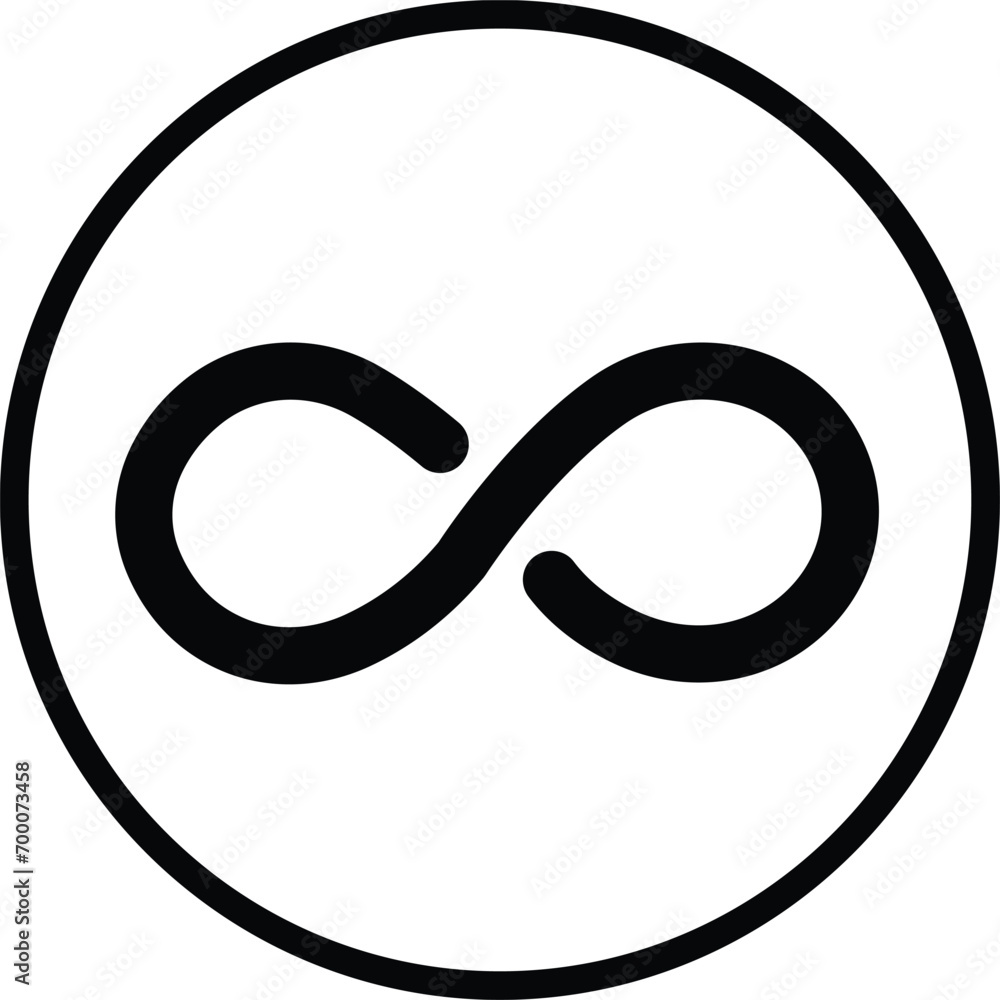 Infinity icon. Eternity, infinite, endless and forever loop symbol sign in black flat style isolated on transparent background. Symbol of repetition and unlimited cyclicity emblem. Infinity icon. Eternity, infinite, endless and forever loop symbol sign in black flat style isolated on transparent background. Symbol of repetition and unlimited cyclicity emblem.