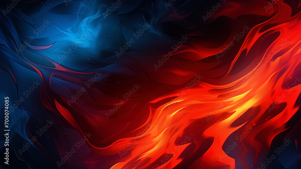 Fototapeta premium The background with abstract forms and fiery outbreaks
