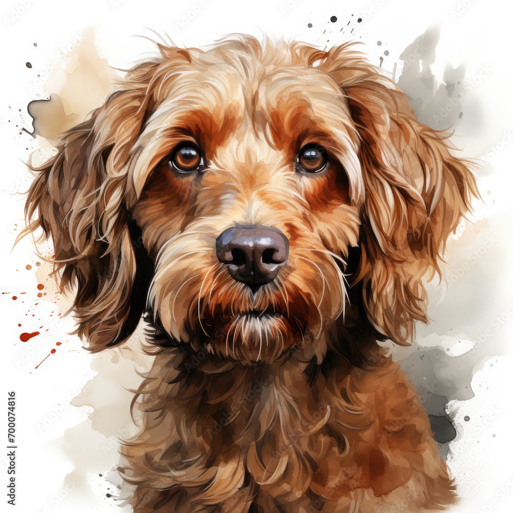 Fotografie watercolor Cockapoo clipart, Generative Ai