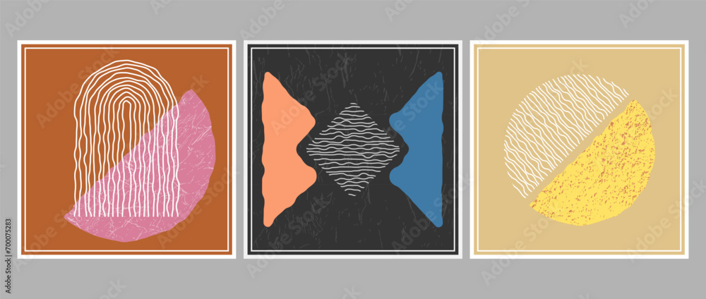 Fotografie The composition of distorted geometric shapes