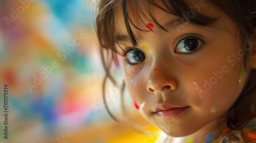 The focused and expressive faces of children in an art class