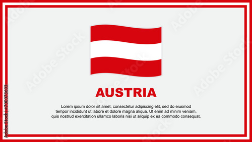 Austria Flag Abstract Background Design Template. Austria Independence Day Banner Social Media Vector Illustration. Austria Banner