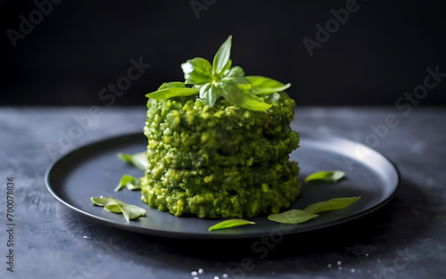 Capture the essence of Mulukhiyah in a mouthwatering food photography shot photo